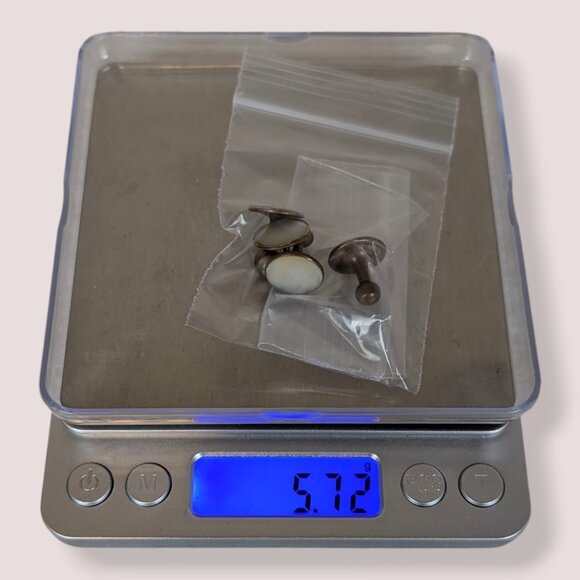 Set of 4 Antique MOP Cufflinks (Mismatch) - Picture 6 of 6